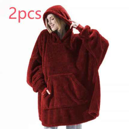 Sweat à capuche avec grande poche, pull confortable et ample