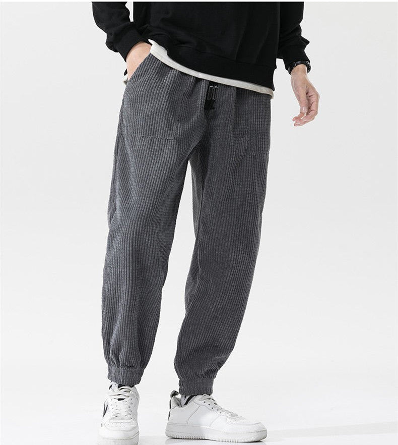 Pantalon Cargo en Velours Côtelé Premium