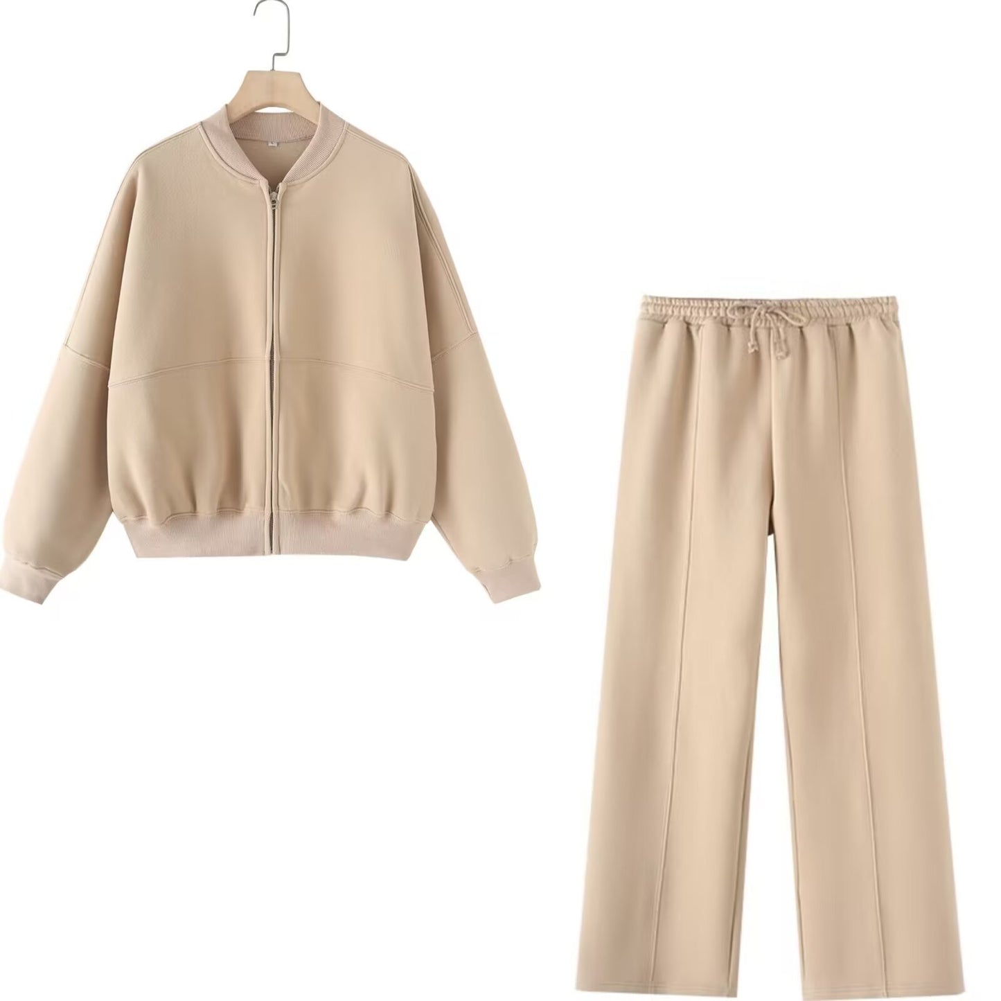 Sweatshirt & Flowy Pants Duo