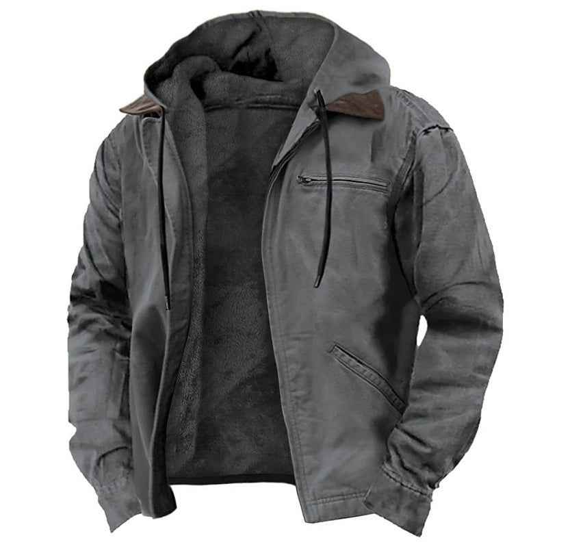 Manteau à capuche , chaude en polaire zippée