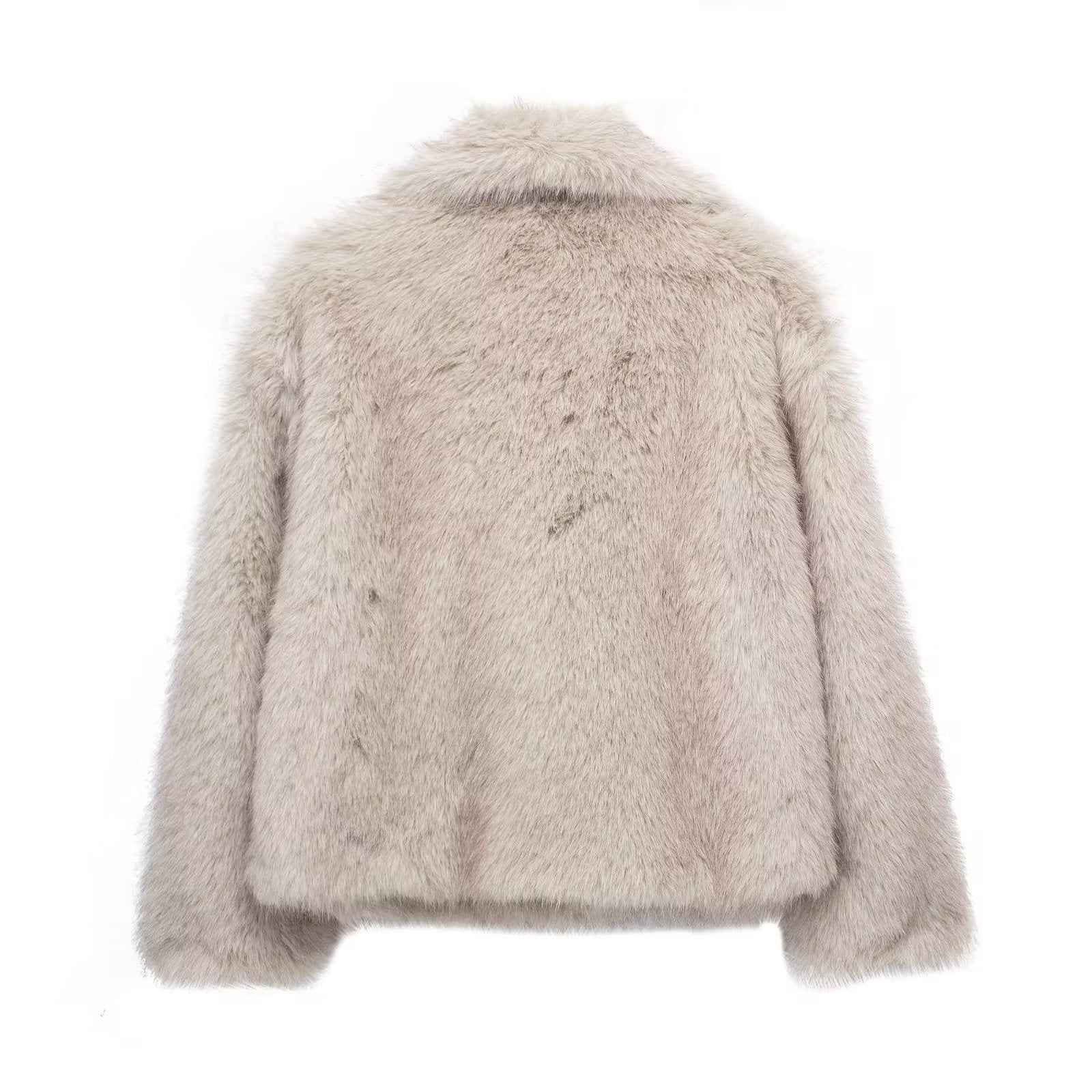 Veste d'hiver en peluche , décontracté à manches longues pour femmes