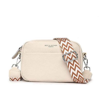 Sac Bandoulière Femme à Large Sangle – Petit Sac Carré Chic à Motif Losanges