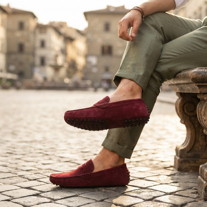 Mocassins Décontractés en Cuir Véritable pour Hommes