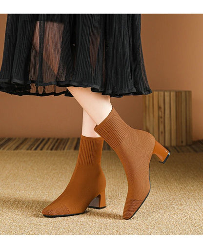 Bottines tricotées talon chunky - Oyso - ma