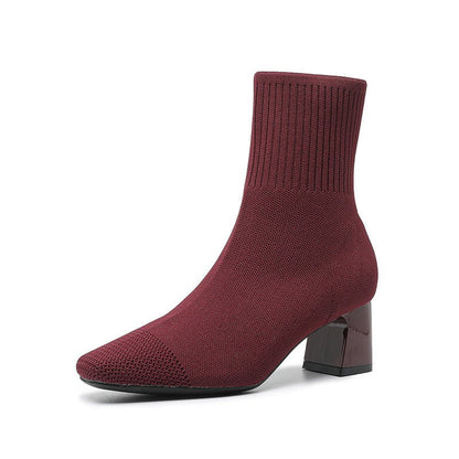 Bottines tricotées talon chunky - Oyso - ma