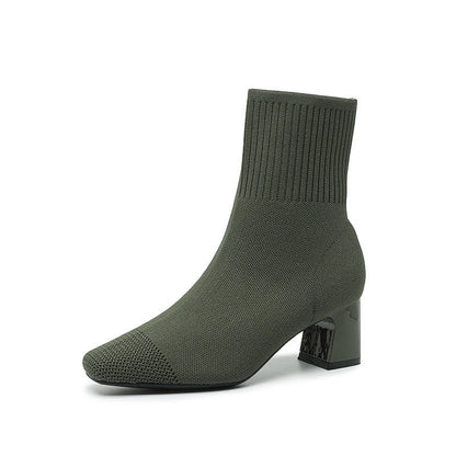 Bottines tricotées talon chunky - Oyso - ma