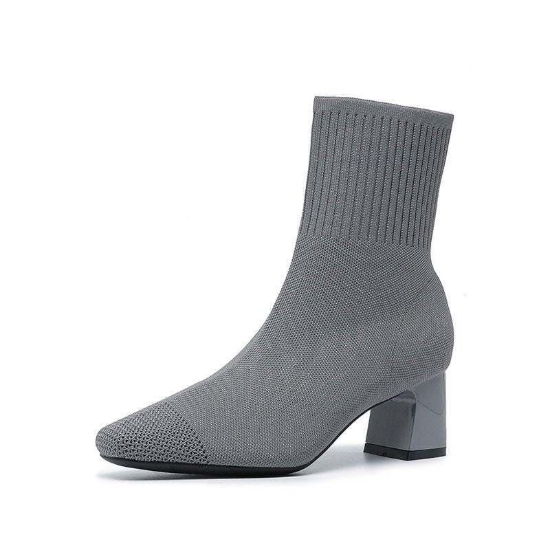 Bottines tricotées talon chunky - Oyso - ma