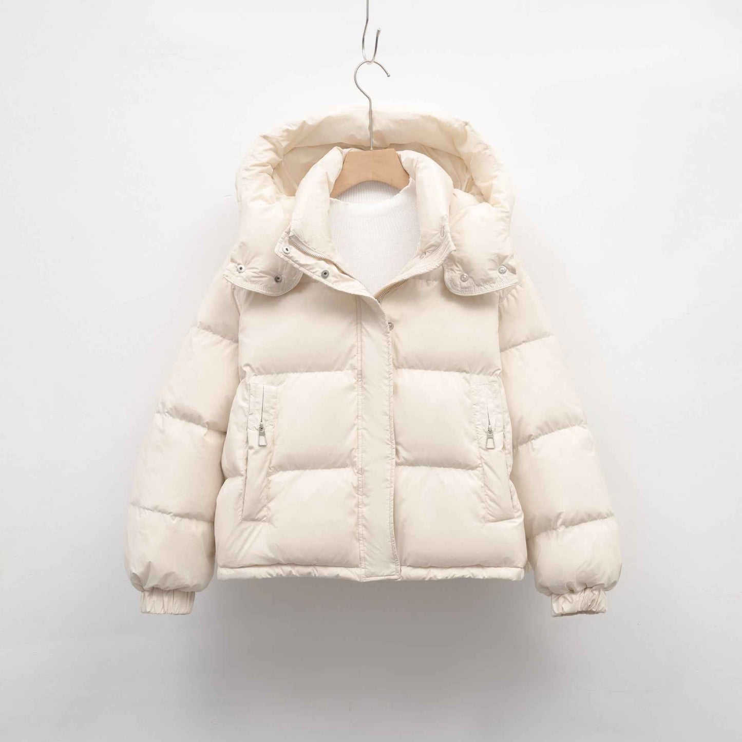 Veste matelassée d'hiver pour femme , simple avec capuche, chaude
