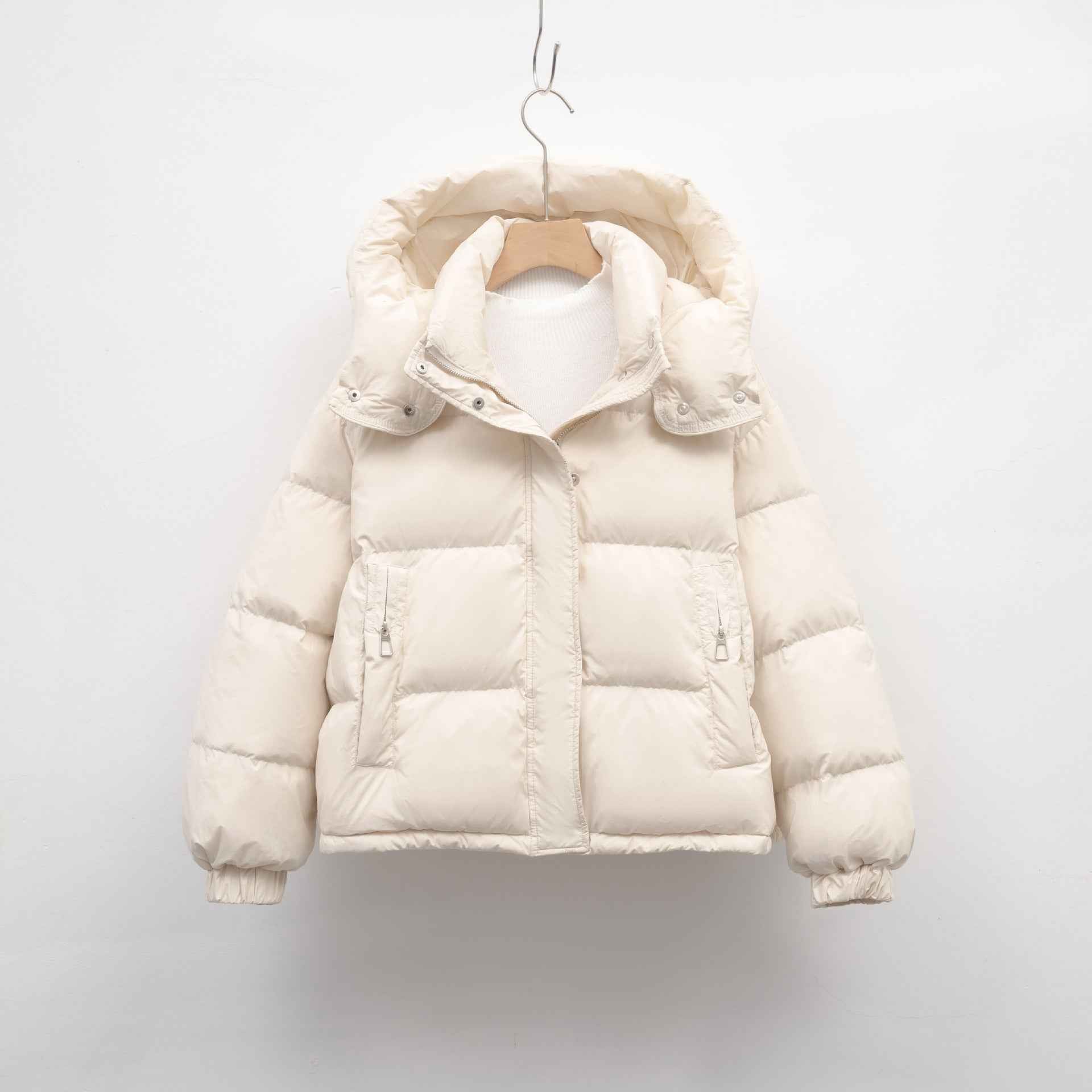Veste matelassée d'hiver pour femme , simple avec capuche, chaude