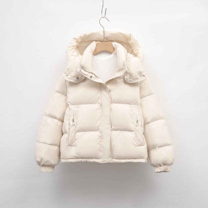 Veste matelassée d'hiver pour femme , simple avec capuche, chaude