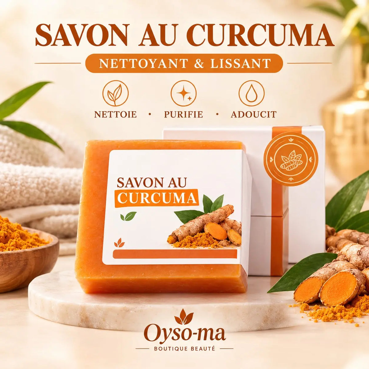 Savon au curcuma Nettoyant