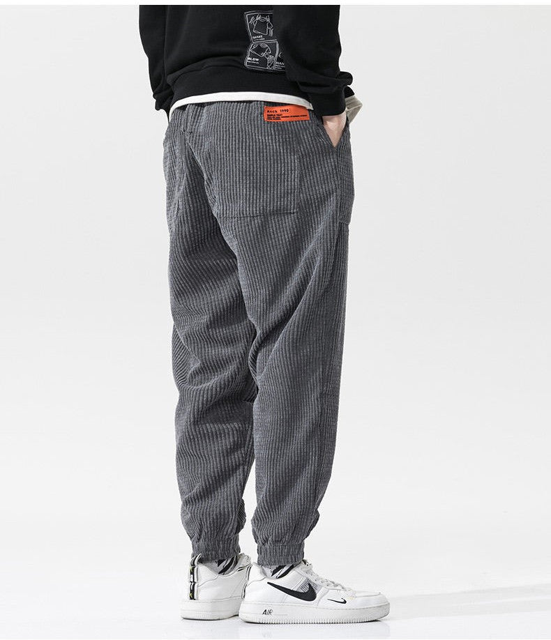 Pantalon Cargo en Velours Côtelé Premium