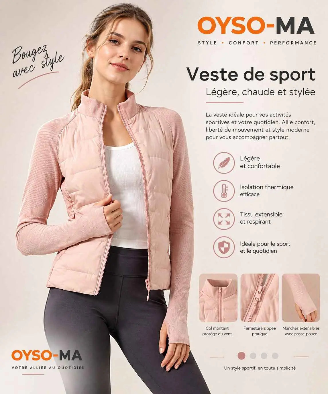 Veste thermique légère ajustée