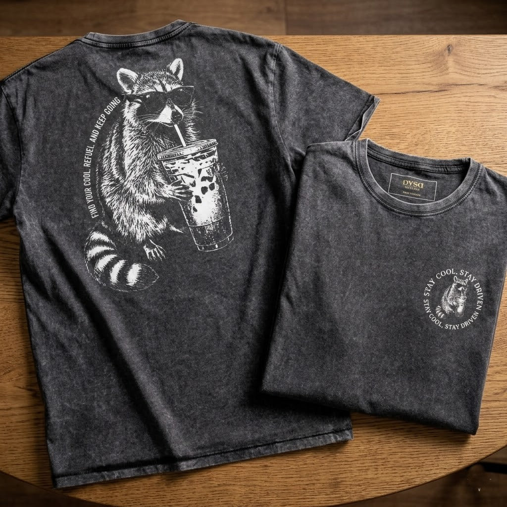 T-shirt Délave jean -raton laveur-