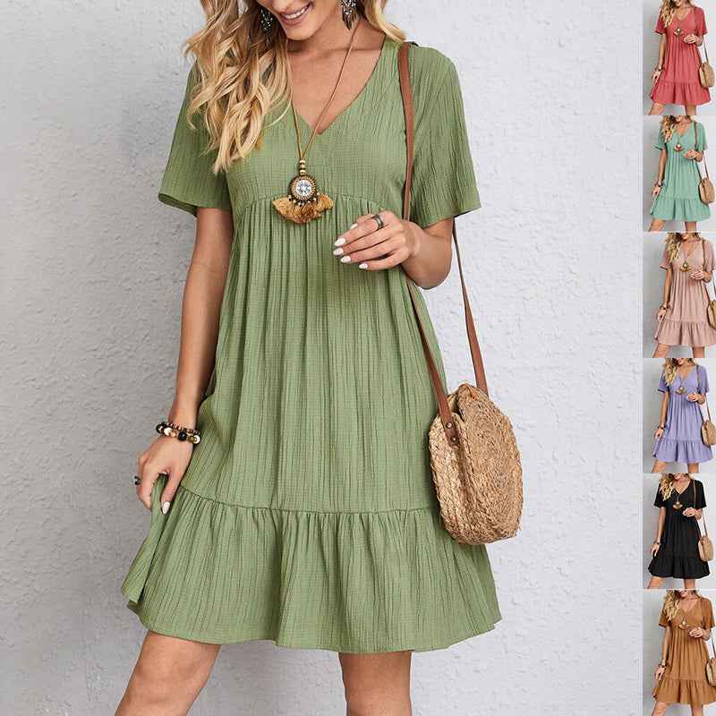 Robe de Printemps et d'été ample à volants