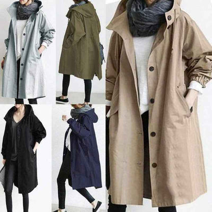 Veste coupe-vent imperméable à capuche