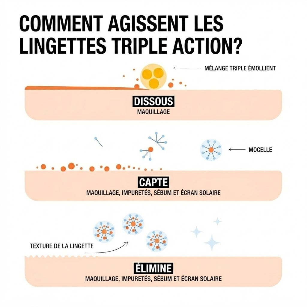 Lingettes Démaquillantes 2-en-1 : Douceur & Profondeur (x25)