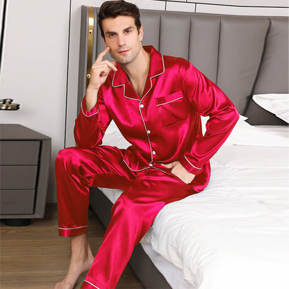 Pyjama pour hommes en soie glacée
