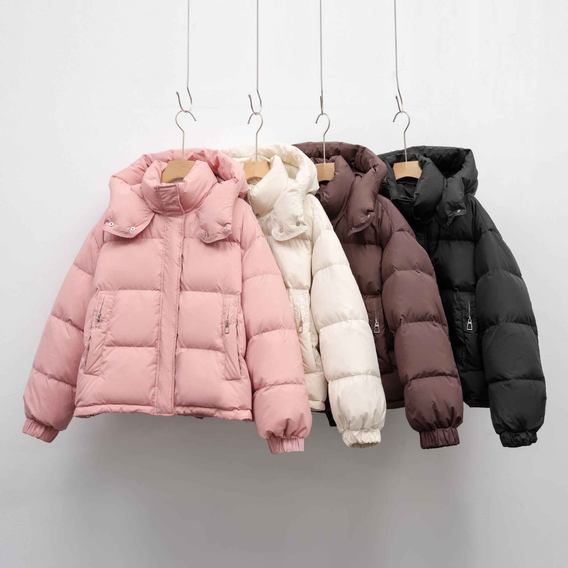 Veste matelassée d'hiver pour femme , simple avec capuche, chaude
