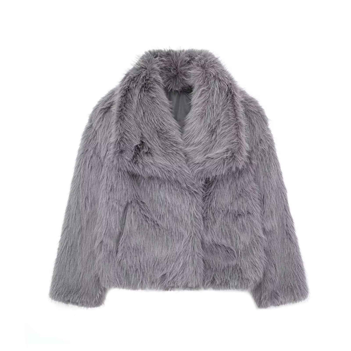 Veste d'hiver en peluche , décontracté à manches longues pour femmes