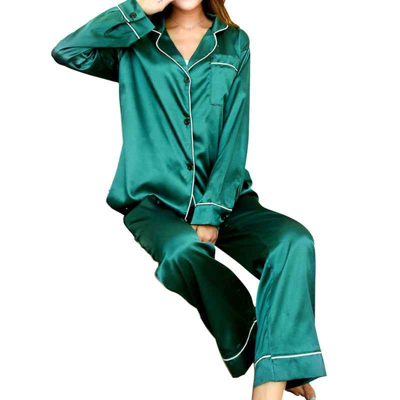 Pyjama maison en soie glacée