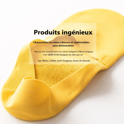 Chaussettes en soie glacée pour femmes , fond en coton fin - Oyso - ma