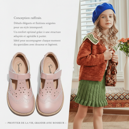 Chaussures de princesse en cuir à semelles souples pour filles - Oyso - ma