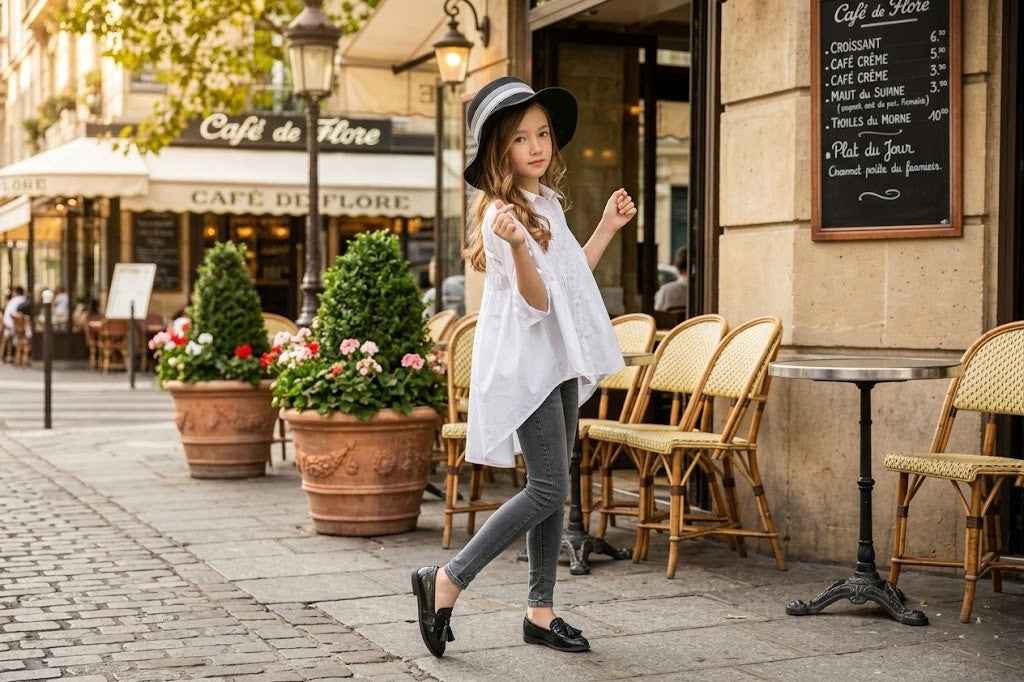 Chemise à la mode queues d'hirondelle pour grandes filles - Oyso - ma