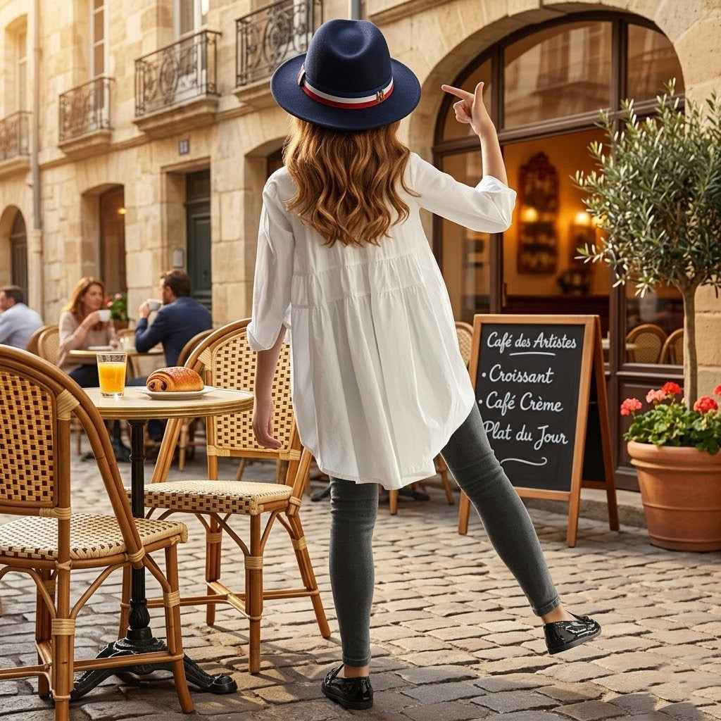 Chemise à la mode queues d'hirondelle pour grandes filles - Oyso - ma