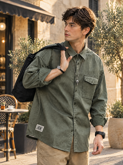 Chemise décontractée ample pour hommes