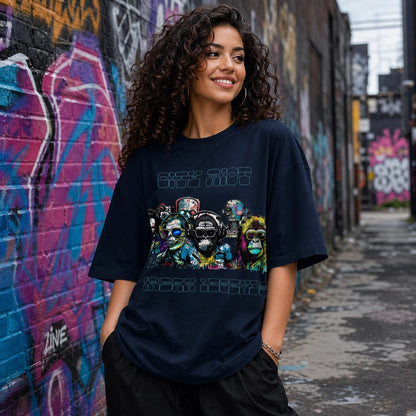 T-shirt col montant écologique unisexe -CITY RIOT-