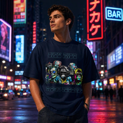 T-shirt col montant écologique unisexe -CITY RIOT-