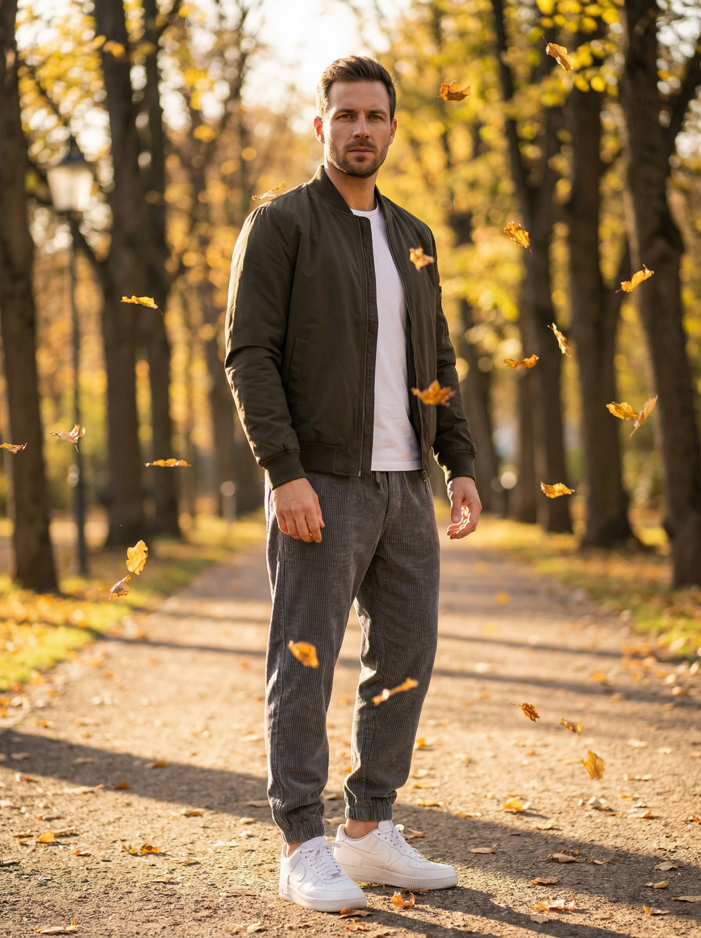Pantalon Cargo en Velours Côtelé Premium