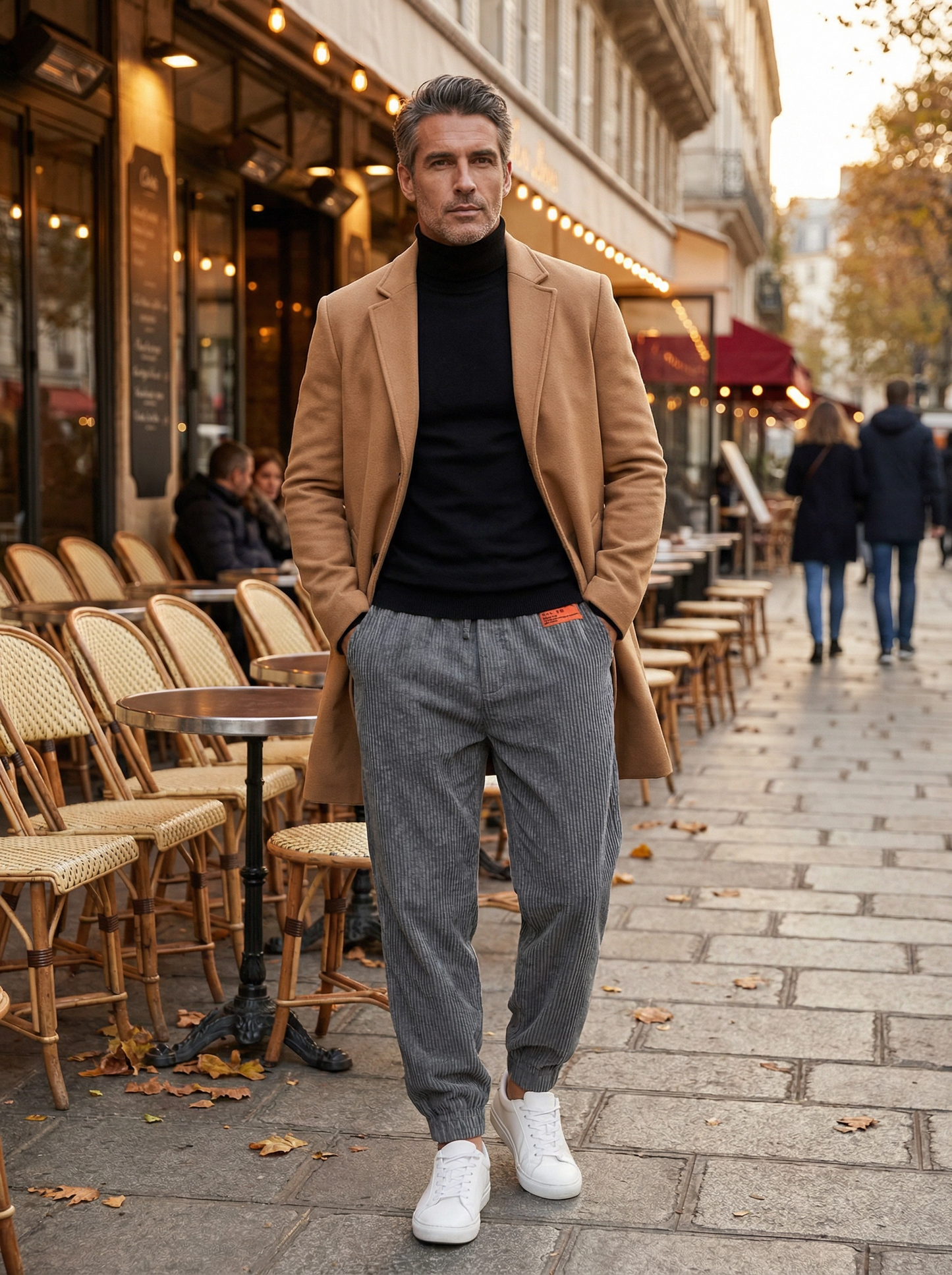Pantalon Cargo en Velours Côtelé Premium