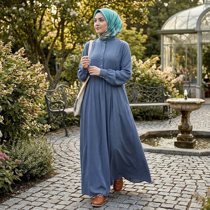 Cardigan rétro pour femmes à col rond, grande robe évasée