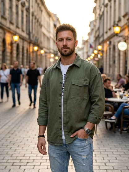 Chemise décontractée ample pour hommes