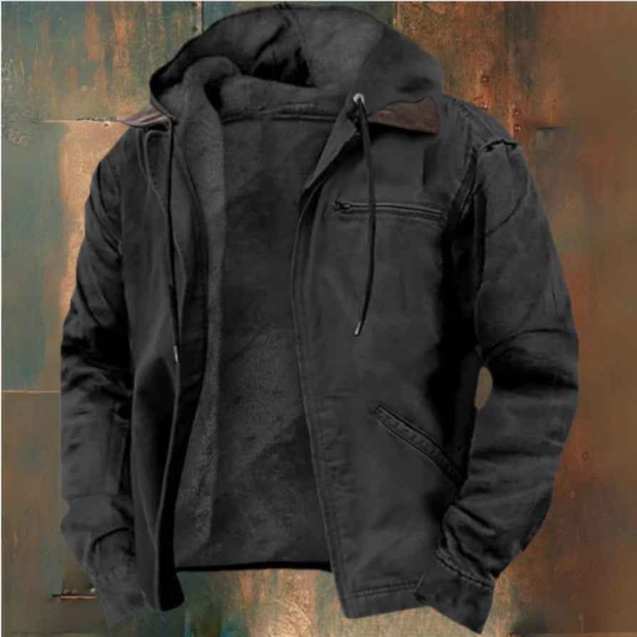 Manteau à capuche , chaude en polaire zippée