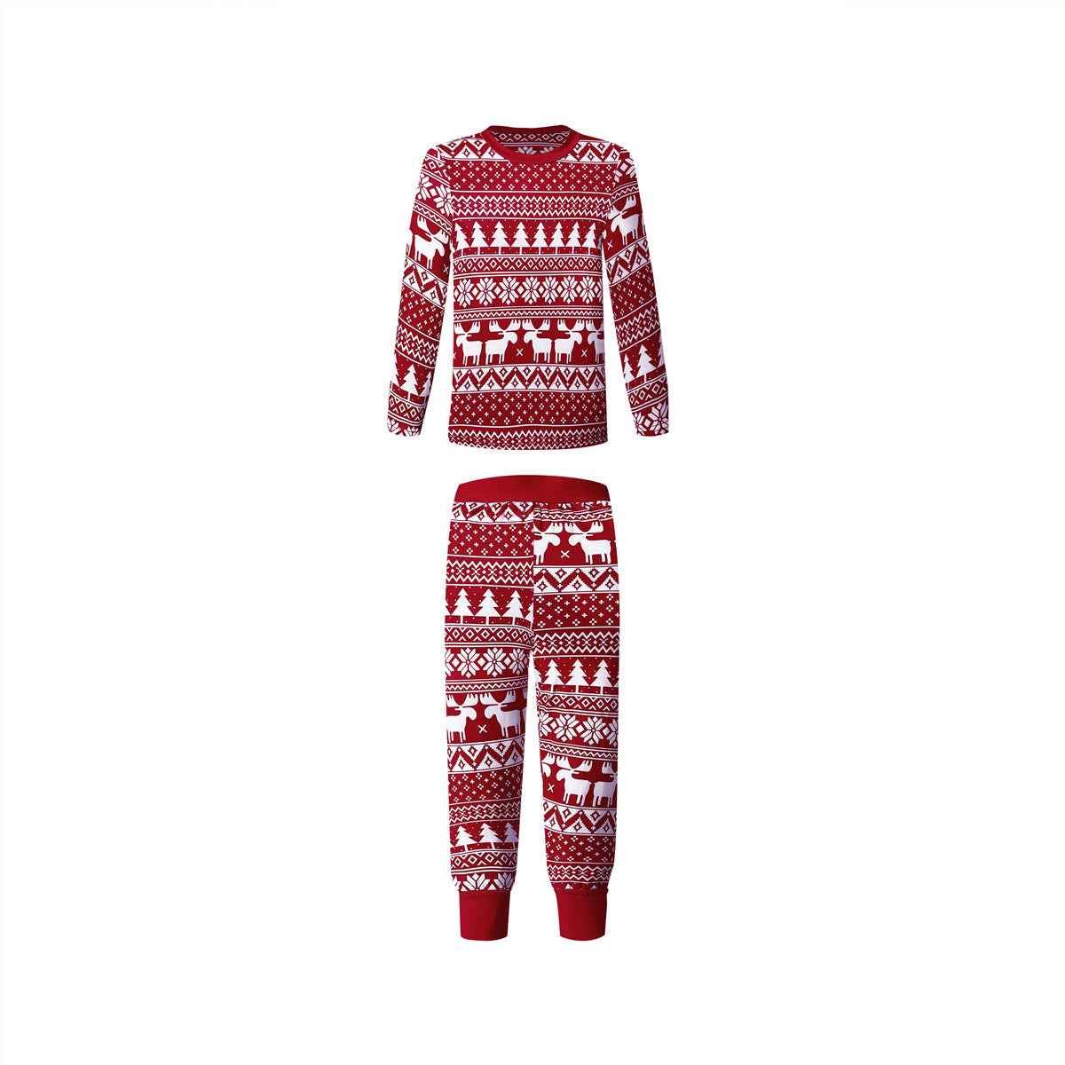 Tenue de service à domicile parents-enfant avec contraste de couleurs pour Noël
