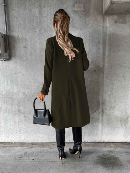 Manteau long à double boutonnage , coupe élégante