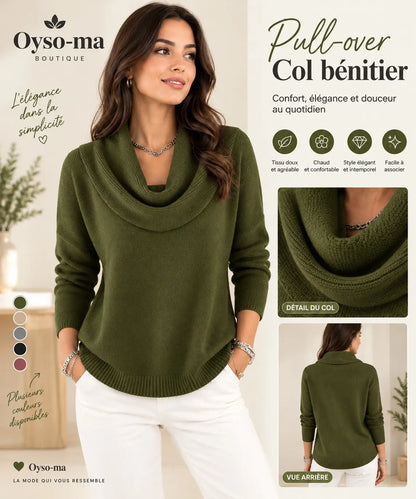 Pull-over en tricot à manches longues, décontracté et chaud