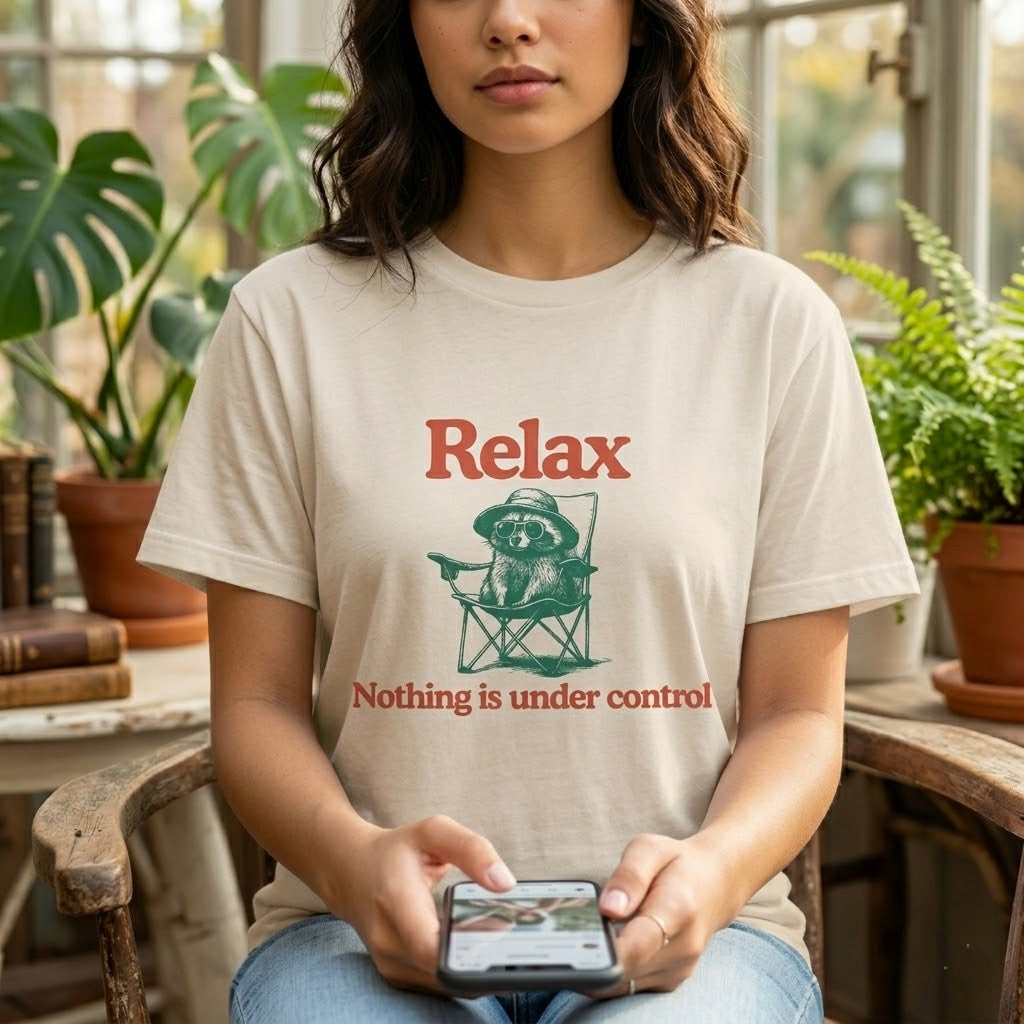 T-shirt teinté lourd unisexe - Relax