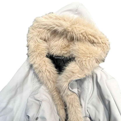 Manteau épais à capuche, chaud et ample, en fourrure