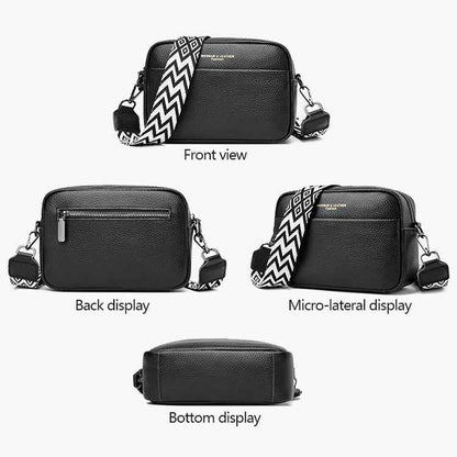 Sac Bandoulière Femme à Large Sangle – Petit Sac Carré Chic à Motif Losanges
