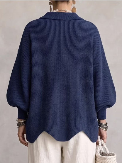 Cardigan en tricot à boutons à revers