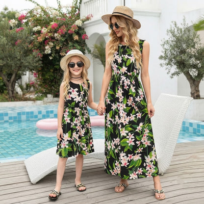 Robe de plage de vacances Mère et fille