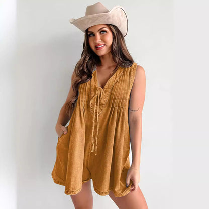 Combinaison en jean sans manches