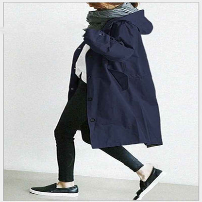 Veste coupe-vent imperméable à capuche
