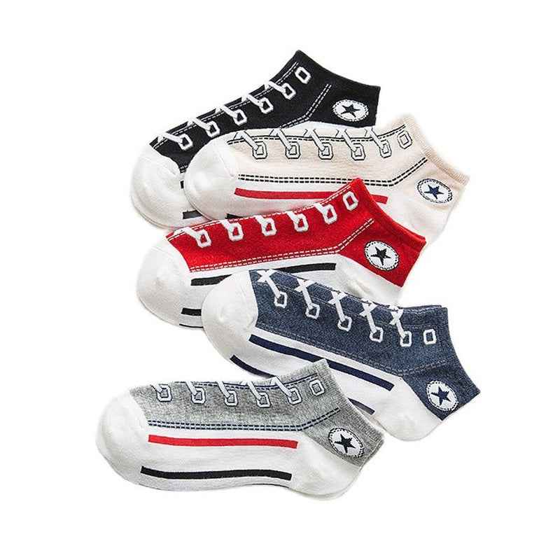 Chaussettes sneakers respirantes en coton peigné