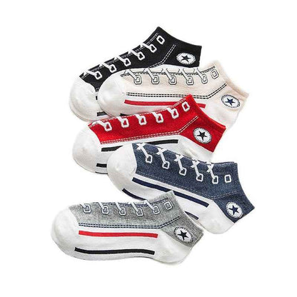 Chaussettes sneakers respirantes en coton peigné