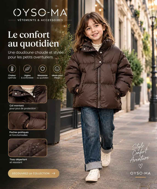 Doudoune Enfant Matelassée – Élégance Urbaine